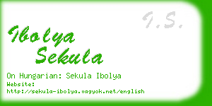 ibolya sekula business card